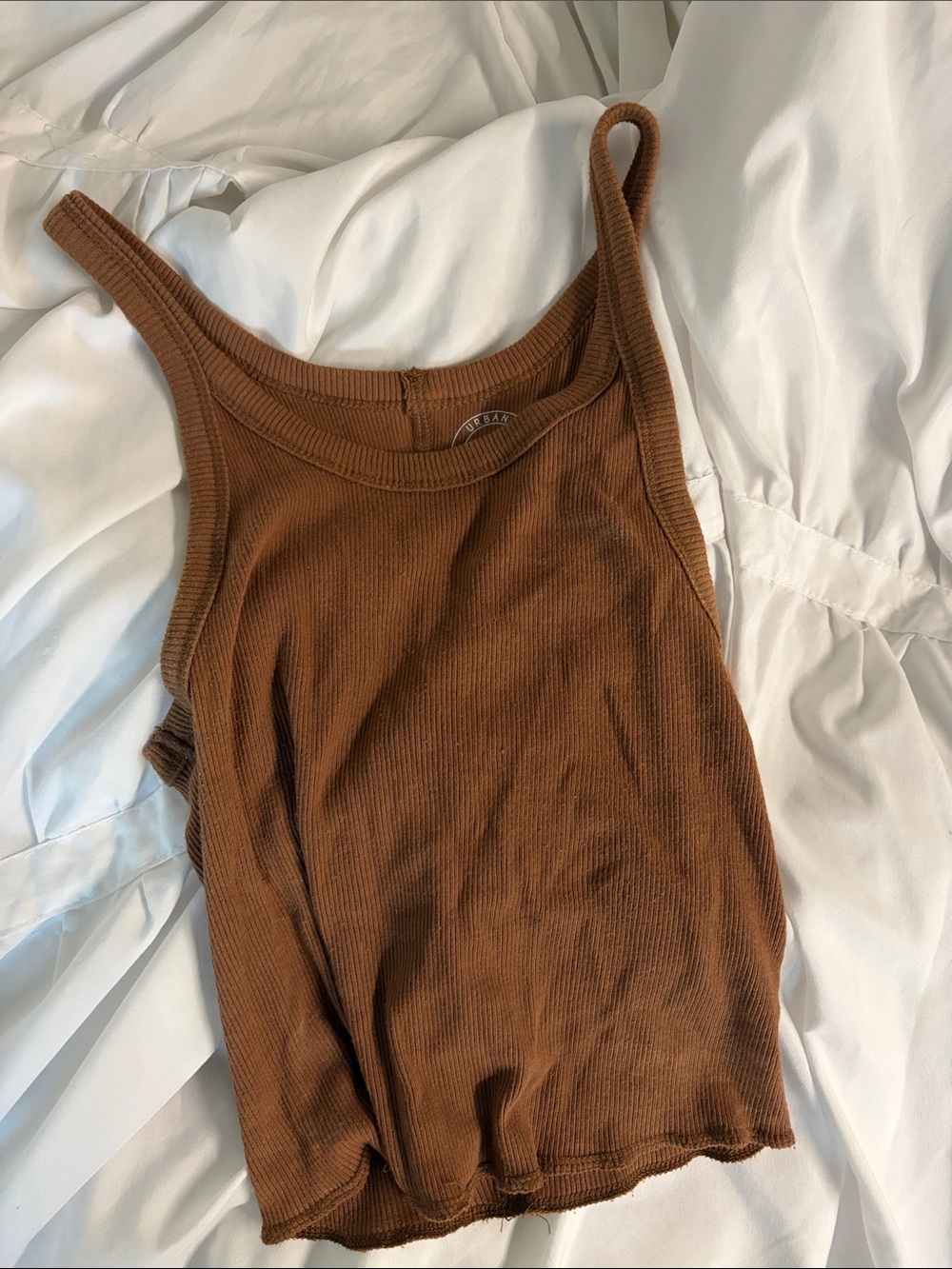 Urban Outfitters Ribbed Brown Tank Top